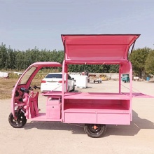 Colorful Fashion Lovely Commercial Food Stand Electric Tricycle YRF Food Cart