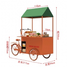 Tricycle Booth Food Cart Outdoor Mobile Stall Food Cart