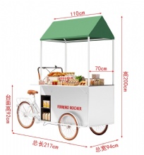 Tricycle Booth Food Cart Outdoor Mobile Stall Food Cart