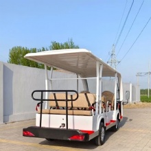 New Model Electric Sightseeing Bus with 11 Passenger Lead-Acid Battery Shuttle Mini Open Car