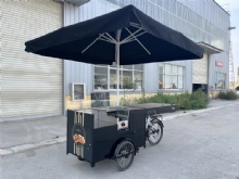 Europe Style Electric Solar Ice Cream Vending Tricycle with Ice Box Electric Adult Cargo Tricycle Coffee Vending Trike Food Cart