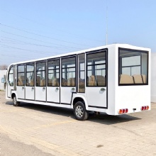 China Factory High Performance 72V 7.5kw Power Super Charge 20-21 Passenger Lead-Acid Electric Closed Sightseeing Bus