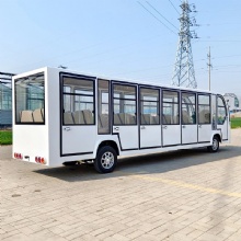 China Factory High Performance 72V 7.5kw Power Super Charge 20-21 Passenger Lead-Acid Electric Closed Sightseeing Bus