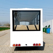 China Factory High Performance 72V 7.5kw Power Super Charge 20-21 Passenger Lead-Acid Electric Closed Sightseeing Bus