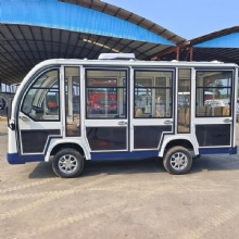 11 Seater Factory High Quality Electric Closed Mini Shuttle Tour Tourist Airport Battery Powered Customized Sightseeing Bus