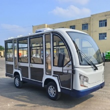 11 Seater Factory High Quality Electric Closed Mini Shuttle Tour Tourist Airport Battery Powered Customized Sightseeing Bus