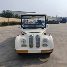 Hot Sale Vintage Classic Travel Electric Sightseeing 11 Sets Electric Creamy White Vintage Car