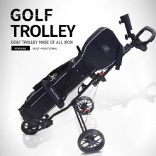 Golf Push Cart Foldable 3 Wheel Push Pull Golf Cart Foldable Storage Golf Trolley