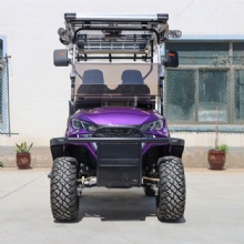 Solar panels Off Road Lifted 4 Seat Sightseeing Bus Club Golf Cart Electric Golf Buggy Hunting Cart