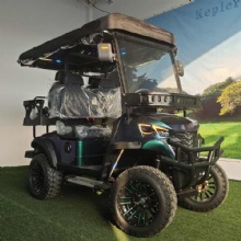 4 Seater Folding 72V Lithium Battery Electric Golf Cart Rough Terrain 2+2 Seats off Road Golf Cart